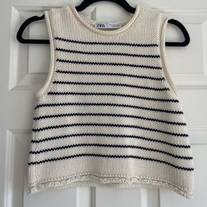 Zara crop knit top